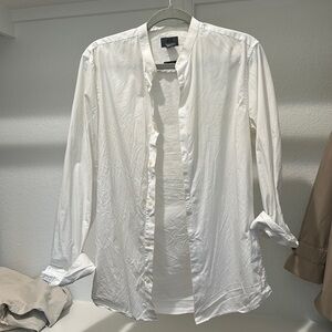 Premium Cotton Pique White Shirt